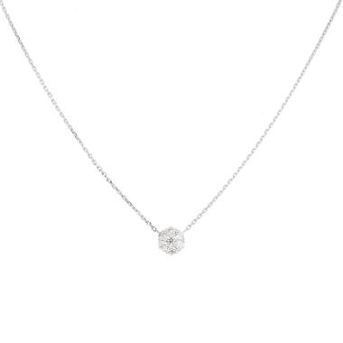 Collier Van Cleef & Arpels Fleurette en or blanc et diamants