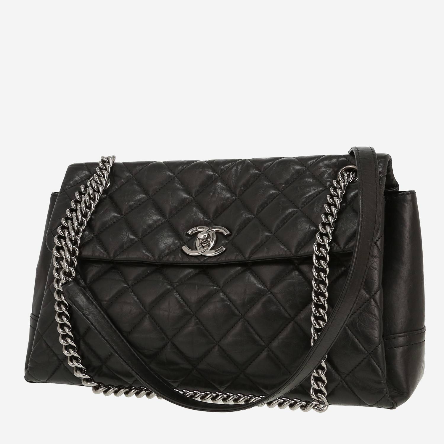 Borsa Chanel   in pelle martellata nera