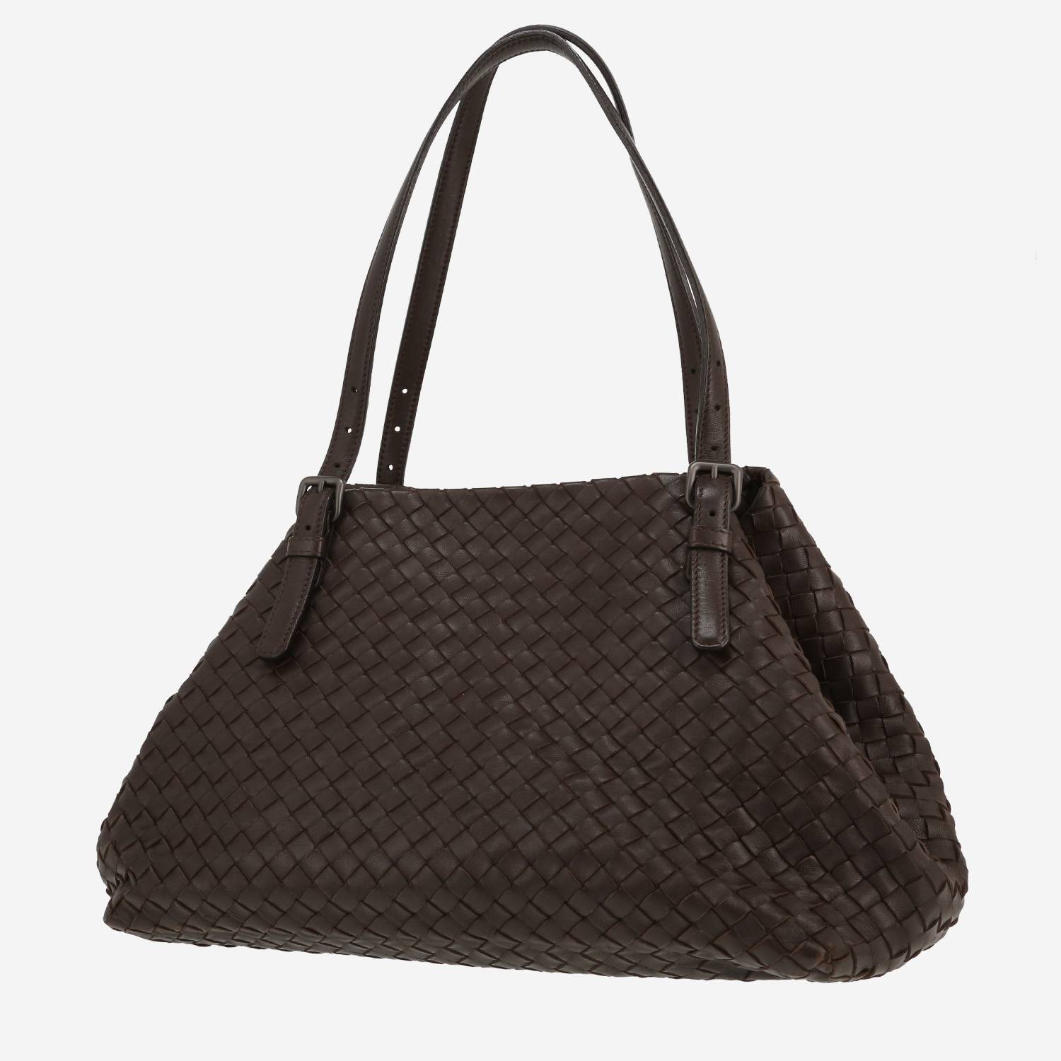 Bottega Veneta  Fourre-tout shopping bag  in brown intrecciato leather