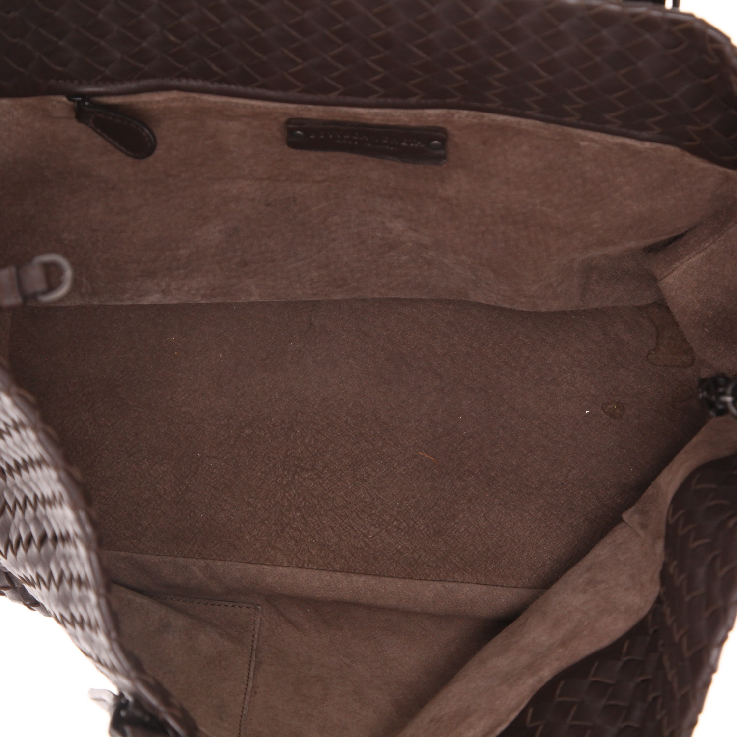 Bottega Veneta  Fourre-tout shopping bag  in brown intrecciato leather - Detail D3