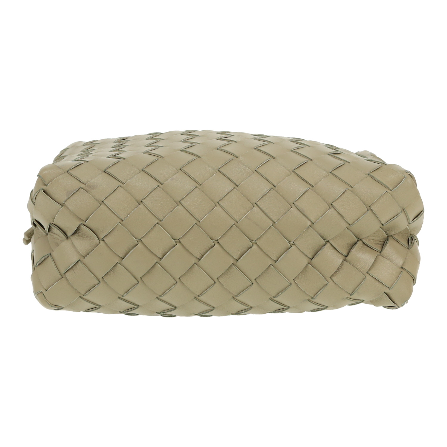 Bottega Veneta  Loop shoulder bag  in khaki intrecciato leather - Detail D1