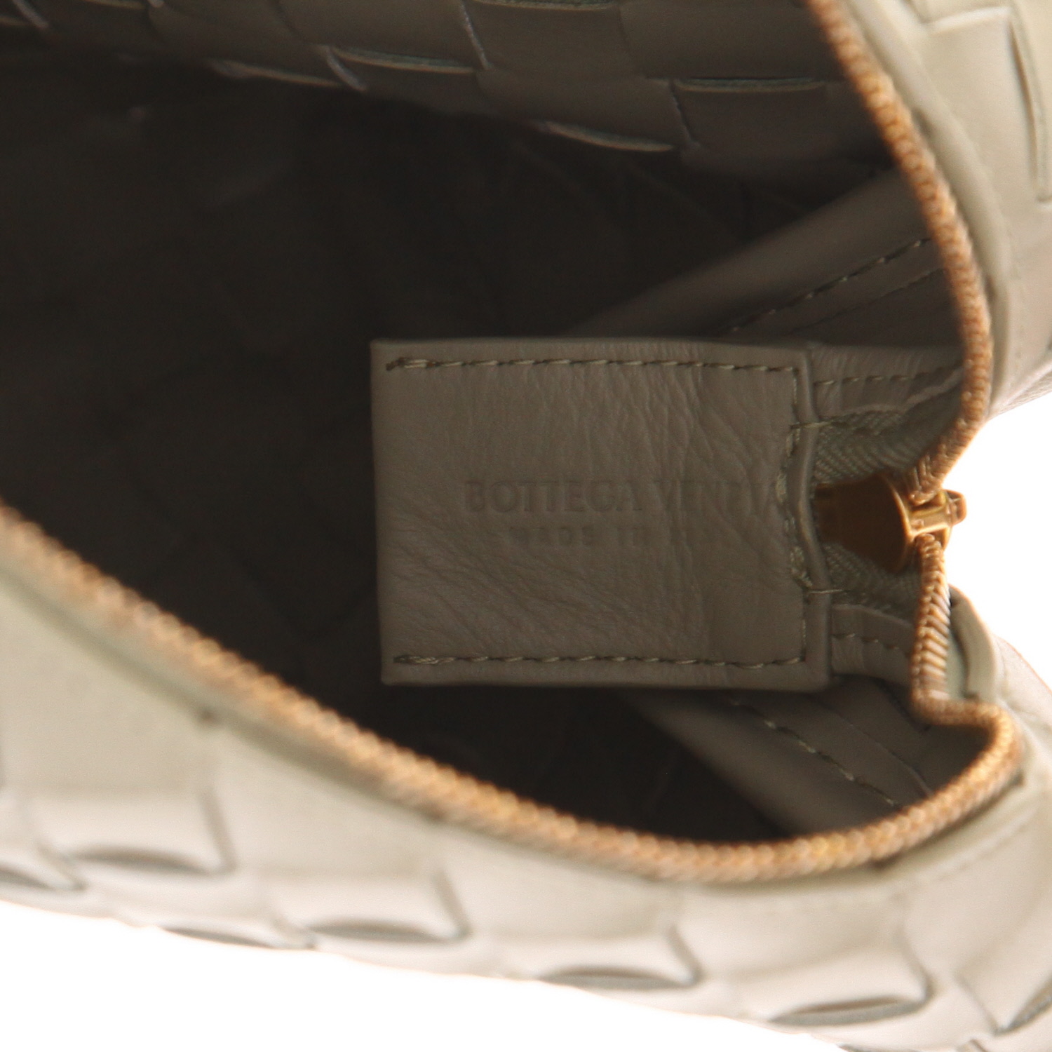 Sac bandoulière Bottega Veneta  Loop en cuir intrecciato vert-kaki - Detail D2