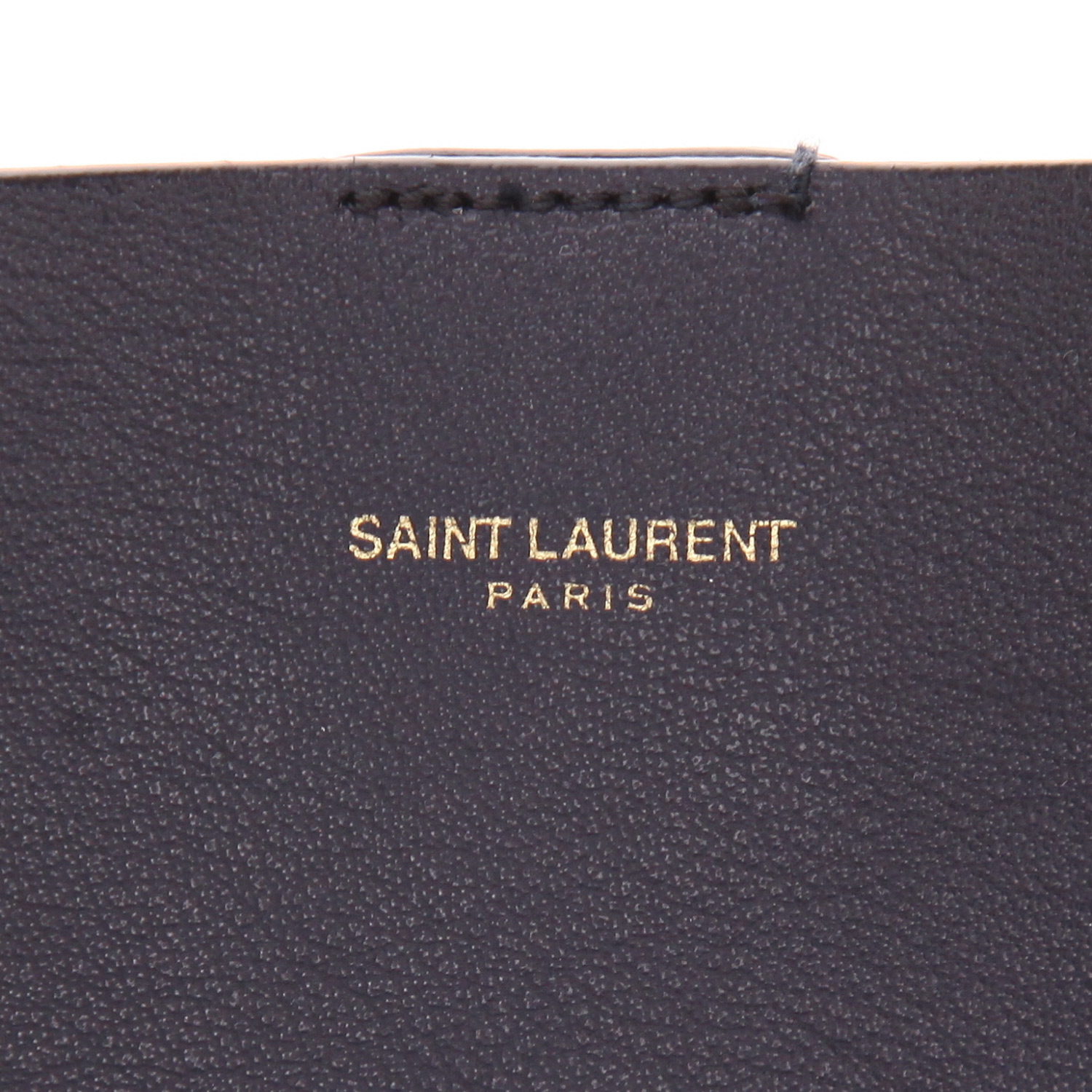 Shopping bag Saint Laurent  Cabas YSL in pelle blu marino - Detail D2
