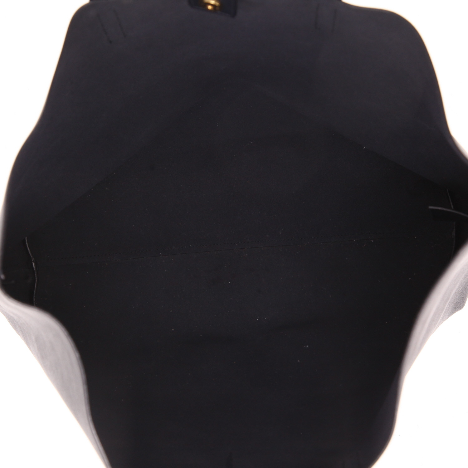 Sac cabas Saint Laurent  Cabas YSL en cuir bleu-marine - Detail D3