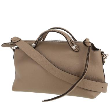 Borsa Fendi  By the way in pelle martellata color talpa