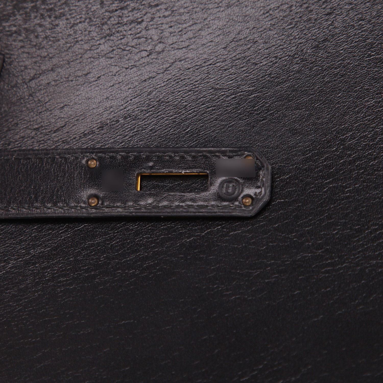 Borsa Hermès Kelly 32 cm in pelle nera "box" - Detail D4
