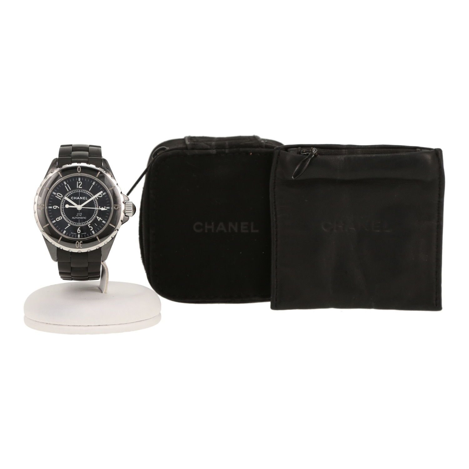 Montre Chanel J12 en céramique et acier Vers 2000