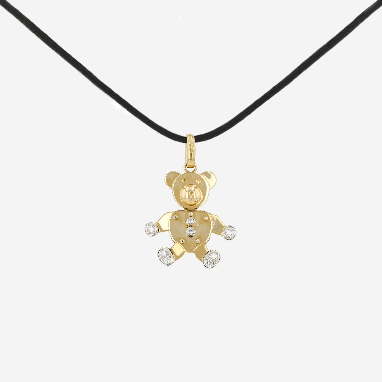 Pendentif Pomellato Orsetto en or jaune et diamants