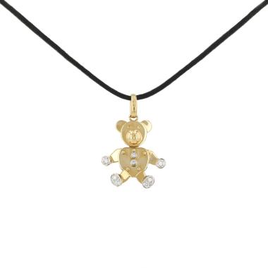 Pendentif Pomellato Orsetto en or jaune et diamants