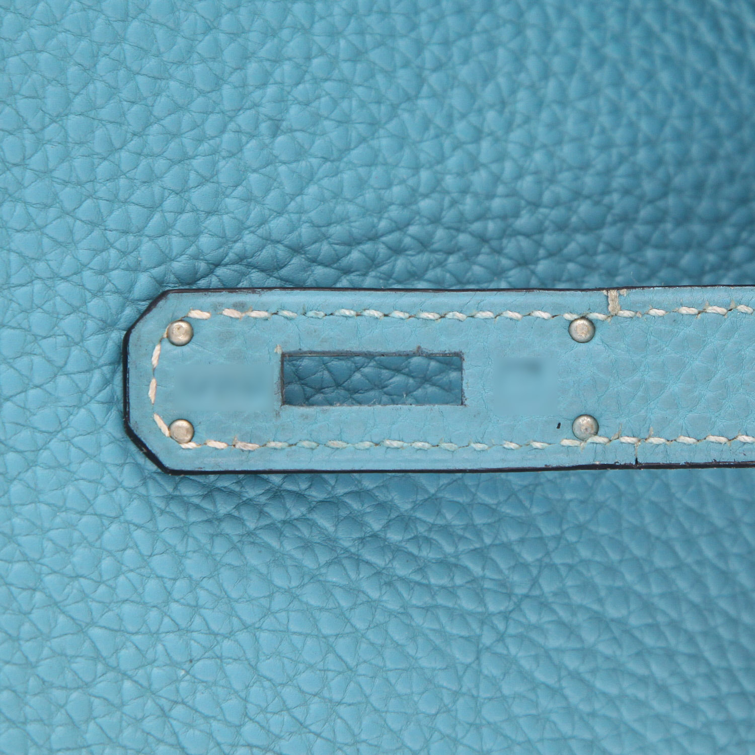 Sac à main Hermès  Birkin 30 cm en cuir togo bleu - Detail D4