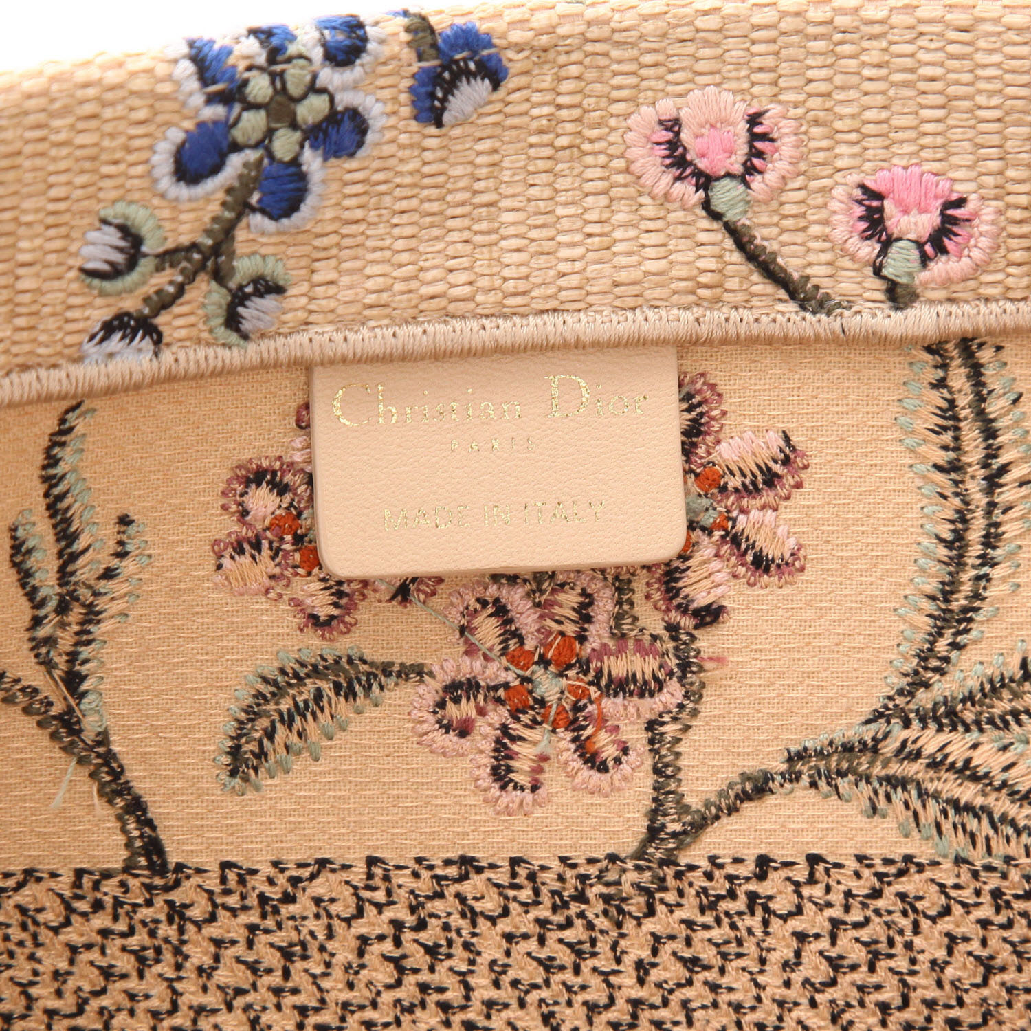 Bolso Cabás Dior  Book Tote en lona beige - Detail D2