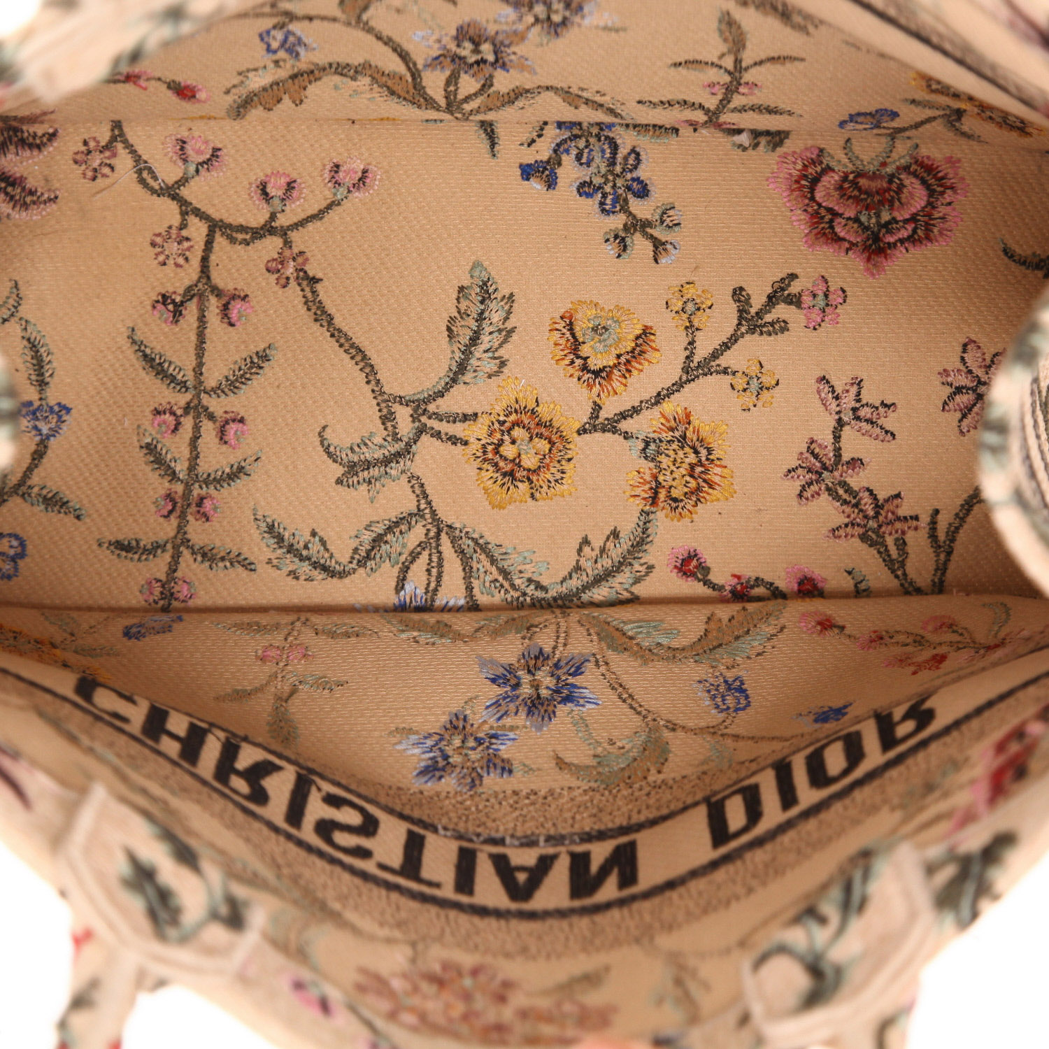 Shopping bag Dior  Book Tote in tela beige - Detail D3