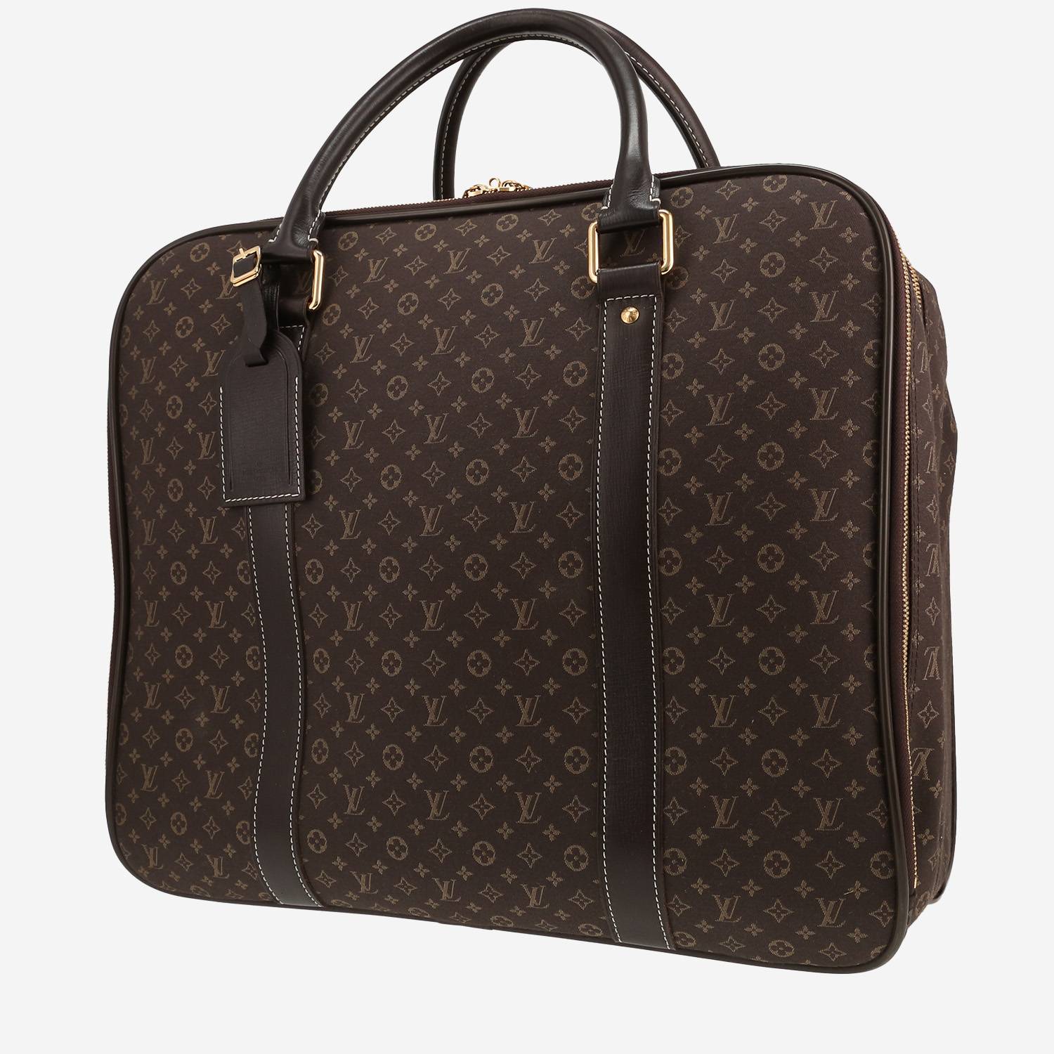 Sac de voyage Louis Vuitton  Pilot en toile monogram marron et cuir marron