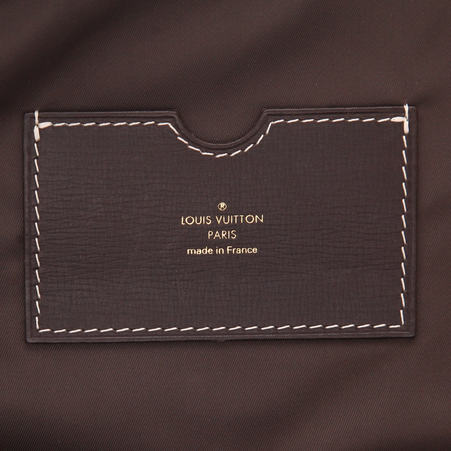 Louis Vuitton  Pilot travel bag  in brown monogram canvas  and brown leather - Detail D2