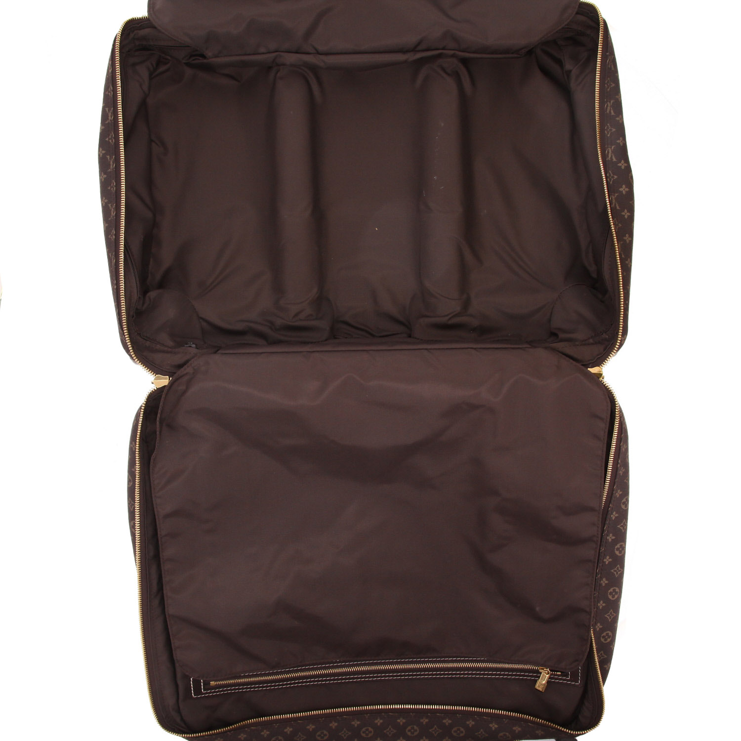 Sac de voyage Louis Vuitton  Pilot en toile monogram marron et cuir marron - Detail D5