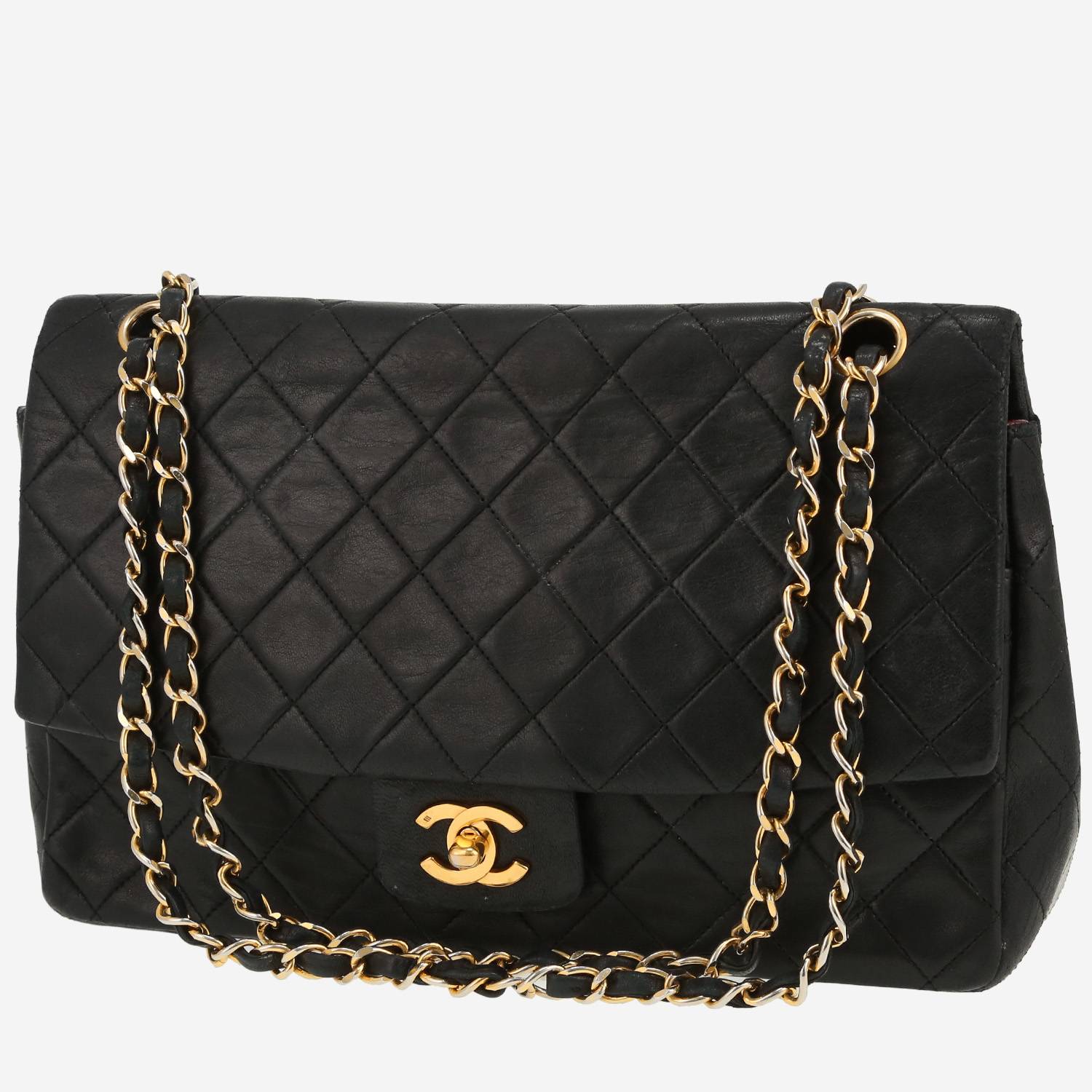 Bolso de mano Chanel  Timeless en cuero acolchado negro