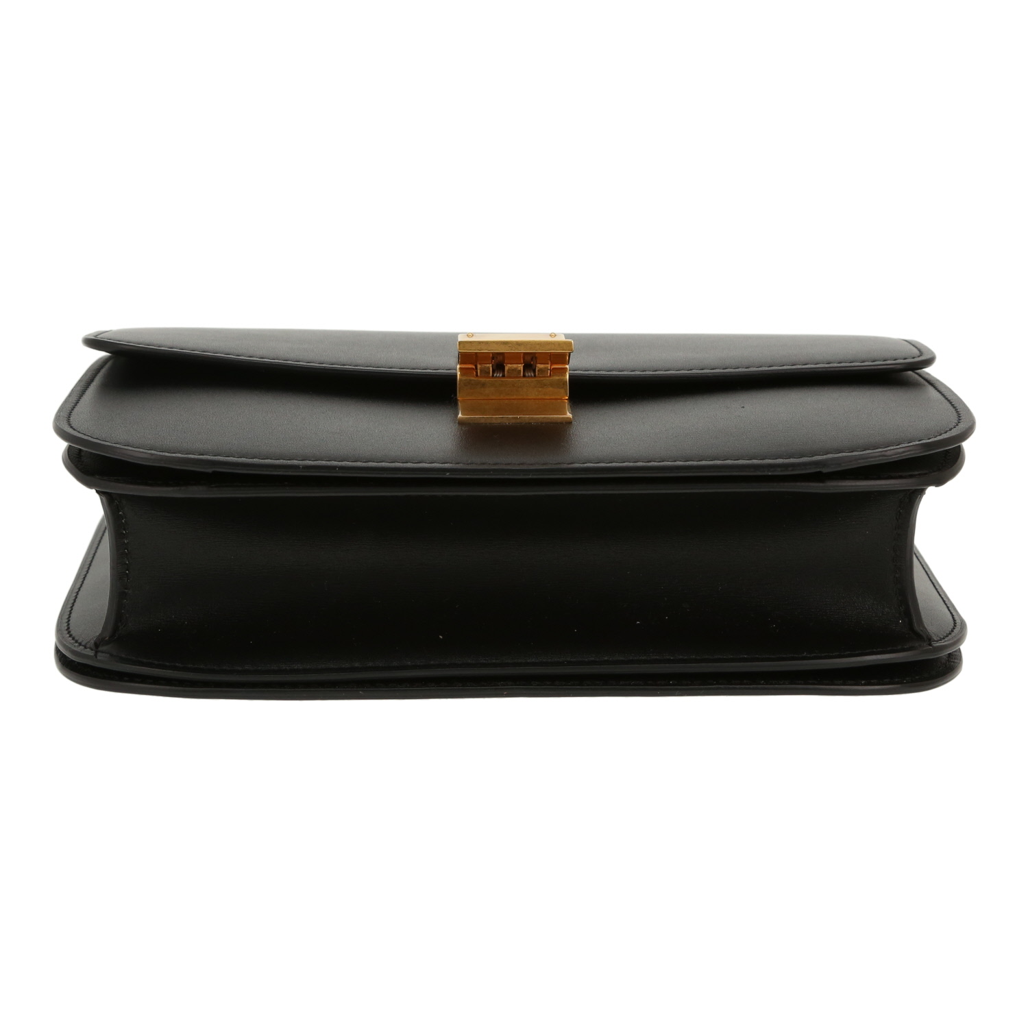 Bolso bandolera Celine  Classic Box Medium en cuero negro - Detail D1