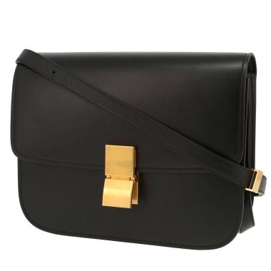 Bolso bandolera Celine  Classic Box en cuero negro