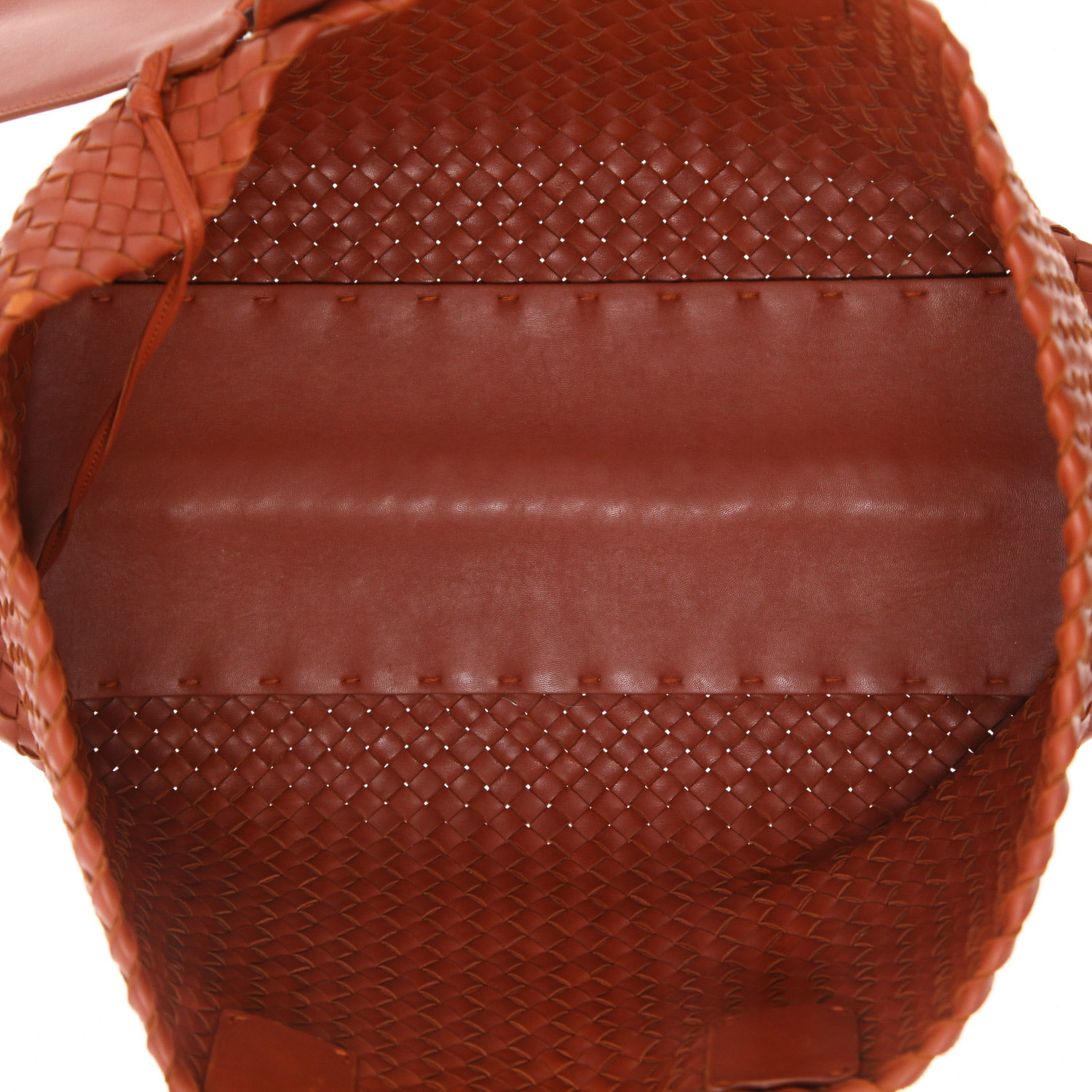 Bottega Veneta  Cabat shopping bag  in brown intrecciato leather - Detail D3