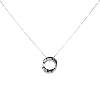 Cartier Trinity pendant in white gold, ceramic and diamonds
