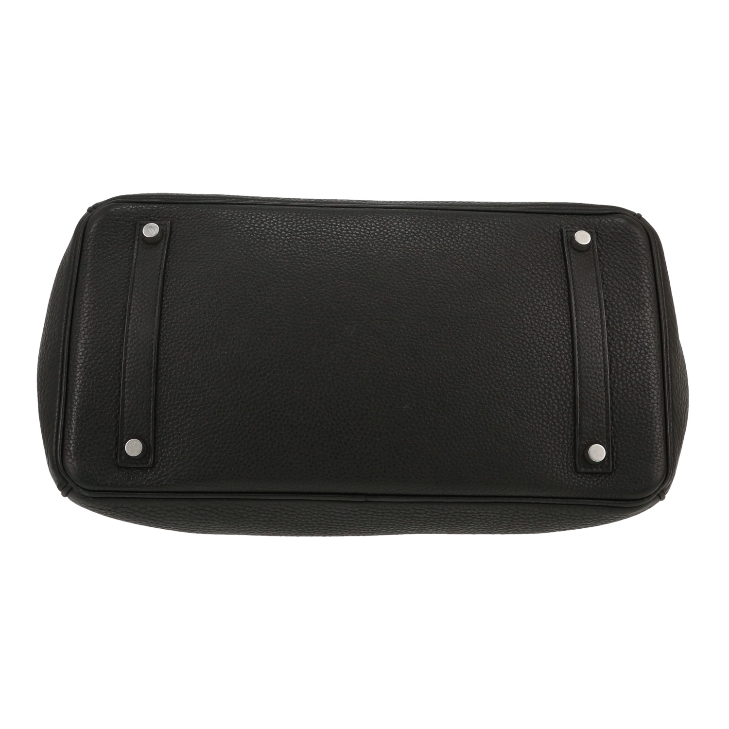 Bolso de mano Hermès  Birkin 35 cm en cuero togo negro - Detail D1