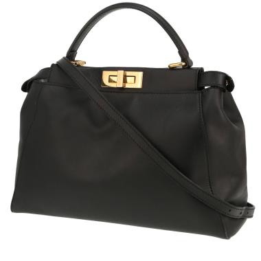 Fendi  Peekaboo handbag  in black leather
