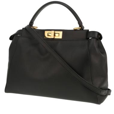 Sac à main Fendi  Peekaboo moyen modèle  en cuir noir