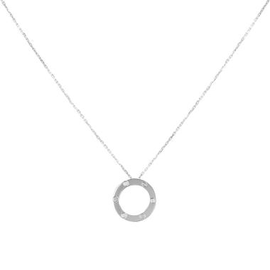 Collier Cartier Love en or blanc et diamants