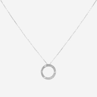 Collier Cartier Love en or blanc et diamants