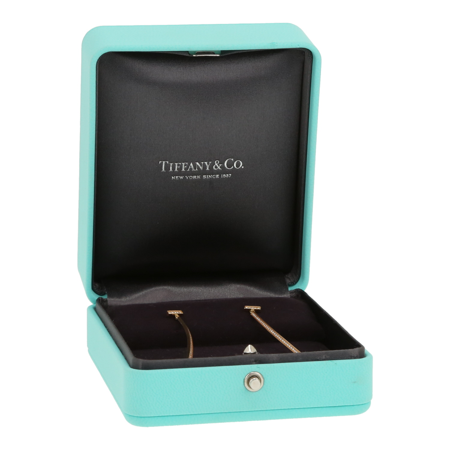 Pendientes Tiffany 
Co Tiffany T de oro amarillo y diamantes - Detail D2