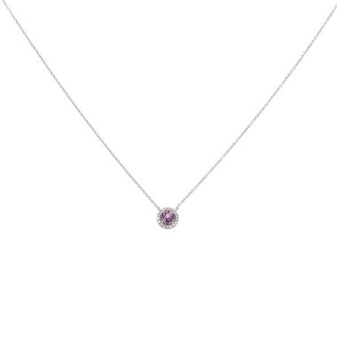 Collana Tiffany 
Co Soleste in platino, zaffiro rosa e diamanti