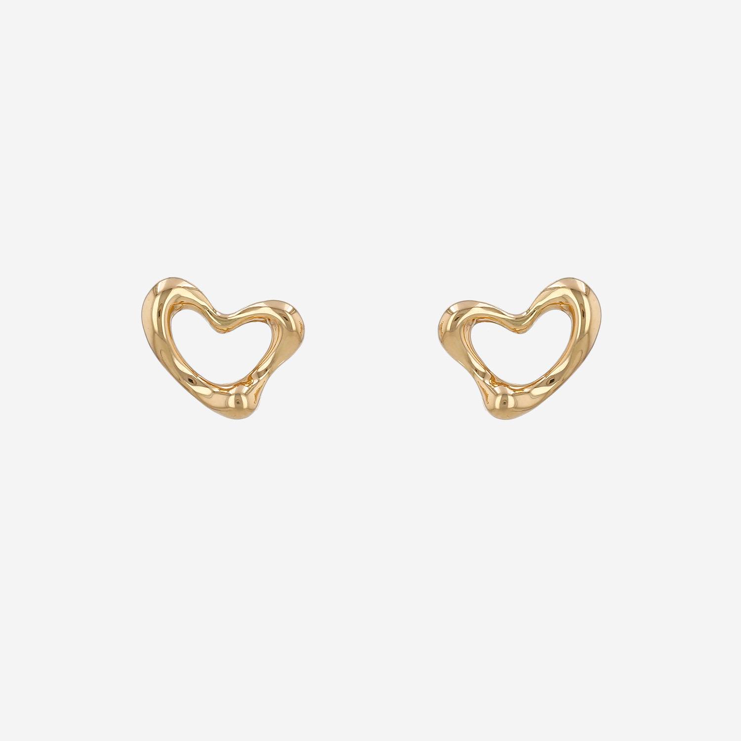 Orecchini Elsa Peretti Open Heart Tiffany & Co  in oro giallo