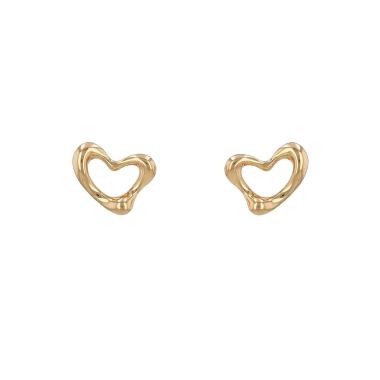 Pendientes Elsa Peretti Open Heart época años 90 Tiffany & Co  de oro amarillo