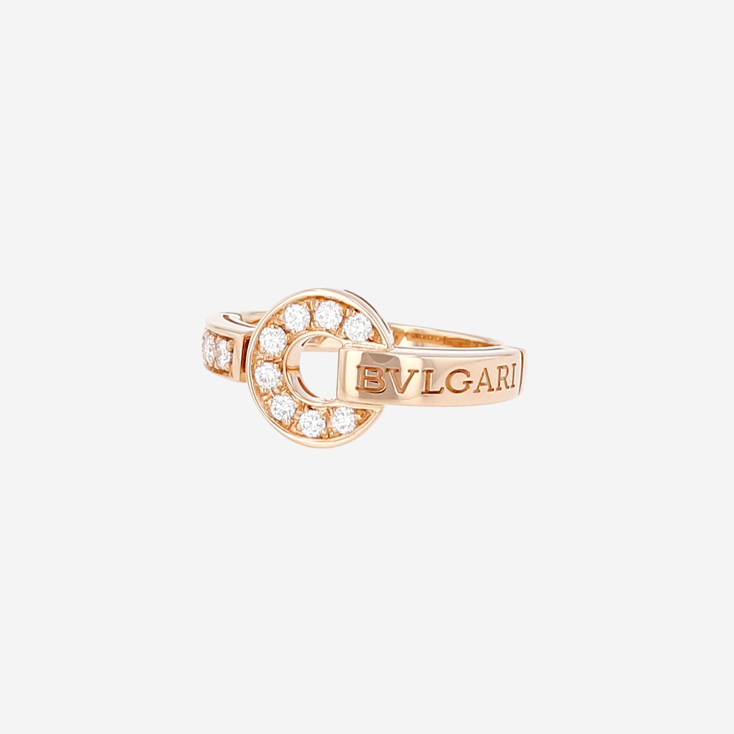 Bulgari Bulgari Bulgari ring in pink gold and diamonds