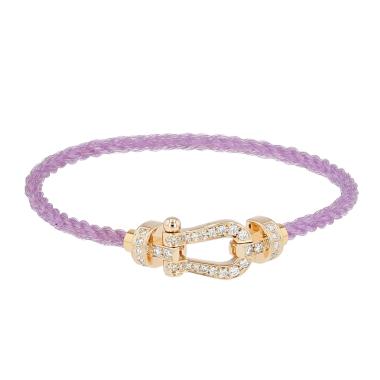 Fred Force 10 medium model bracelet in yellow gold and diamonds