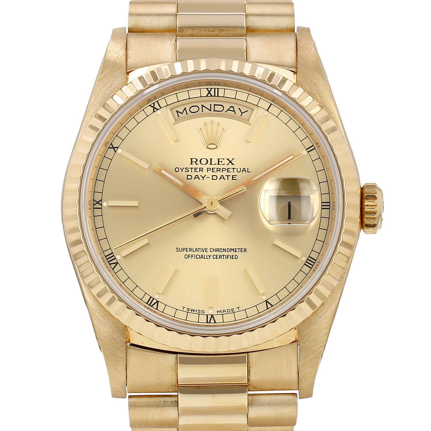 Montre Rolex Day-Date en or jaune Ref: Rolex - 18238 Vers 1988