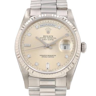 Rolex Day-Date  in white gold Ref: Rolex - 18239  Circa 1993