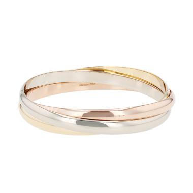 Bracelet jonc Cartier Trinity grand modèle en 3 ors