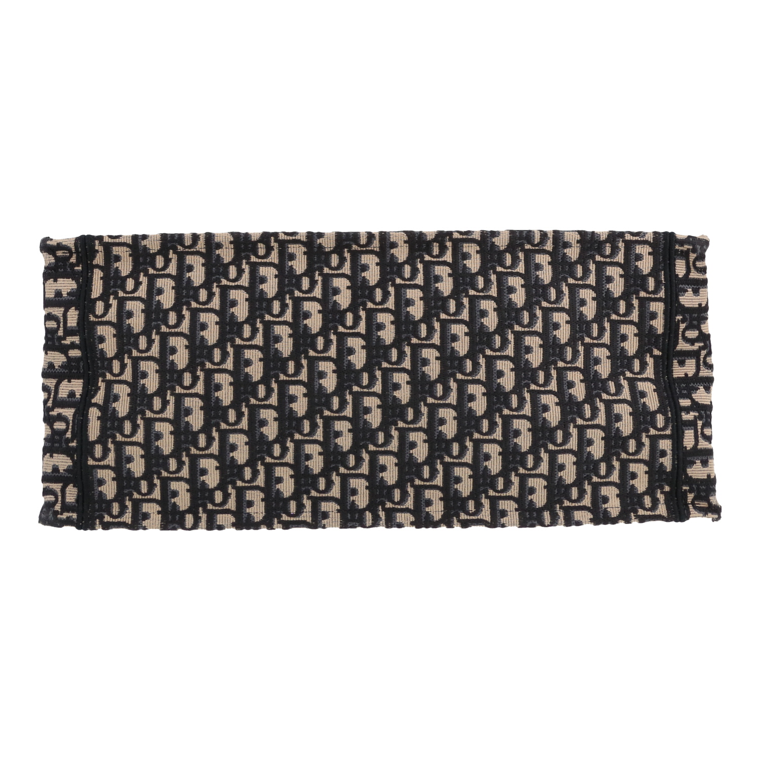 Sac cabas Dior  Book Tote grand modèle  en toile monogram Oblique bleue et beige - Detail D1