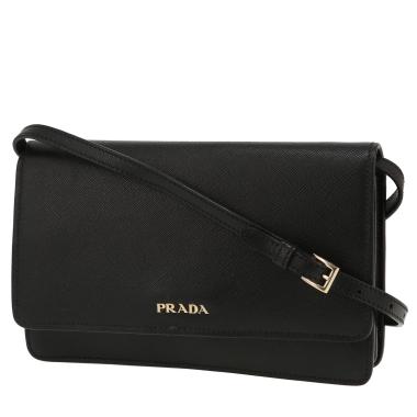 Bolso bandolera Prada   en cuero saffiano negro