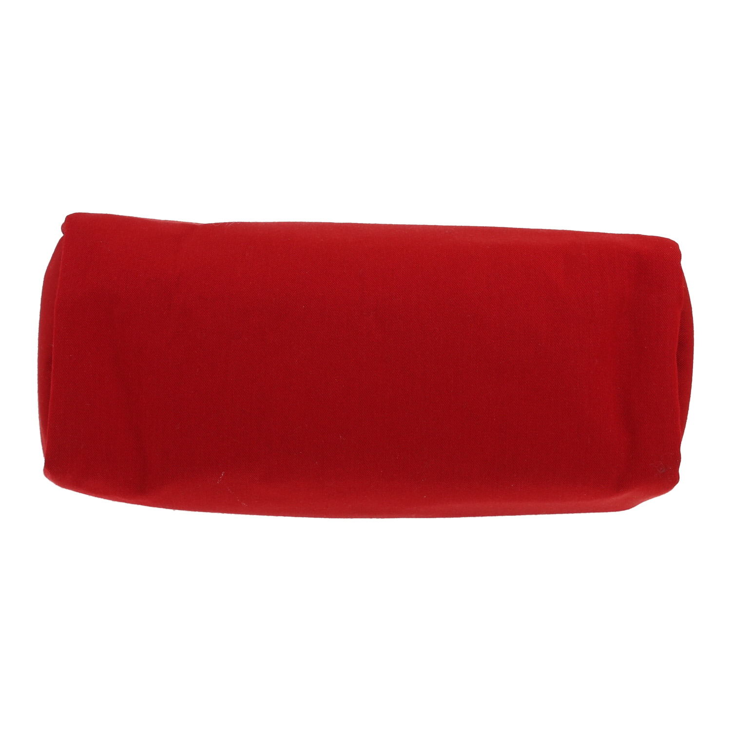 Sac porté épaule ou main Hermès  Herbag en toile rouge et cuir marron - Detail D1