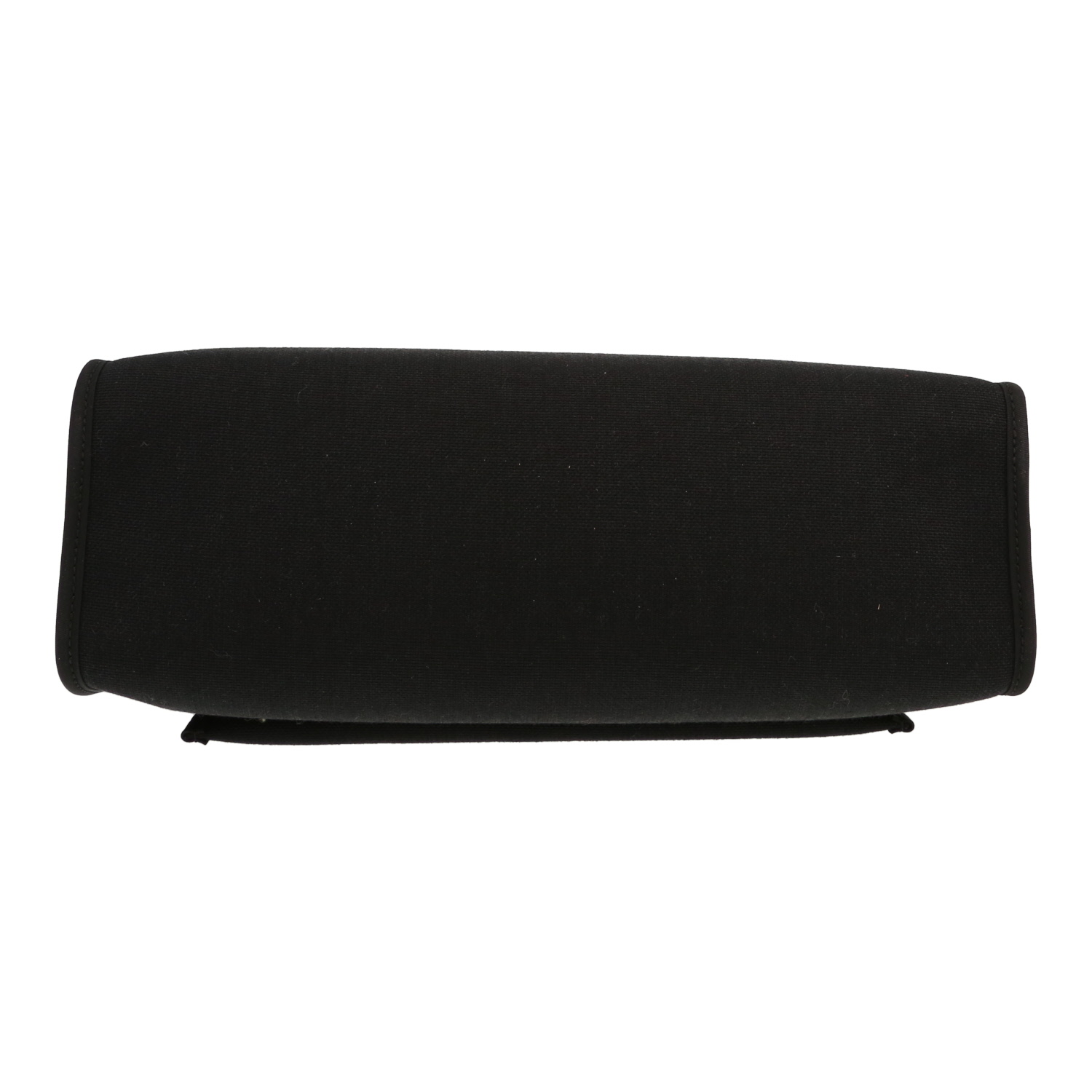 Bolso para llevar al hombro o en la mano Hermès  Herbag en lona negra y cuero negro - Detail D1