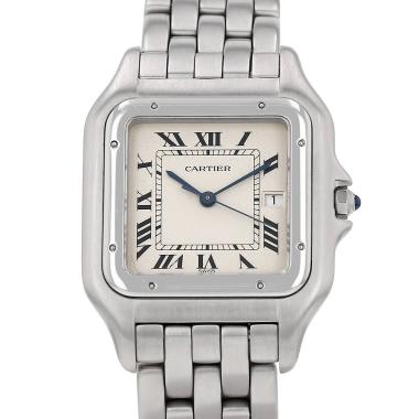 Orologio Cartier Panthère modello grande  in acciaio Ref: Cartier - 1300  Circa 1990