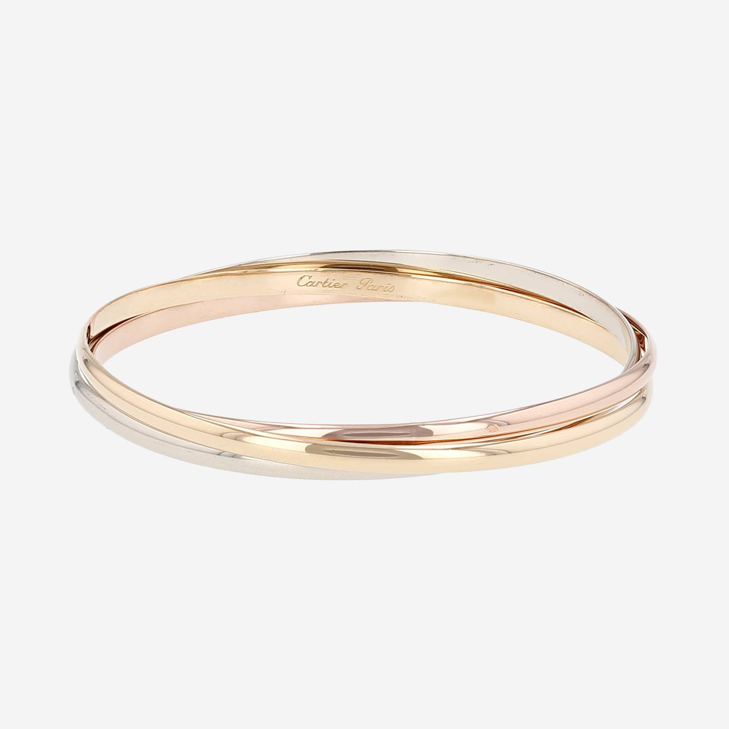 Bracciale Cartier Trinity modello piccolo in 3 ori
