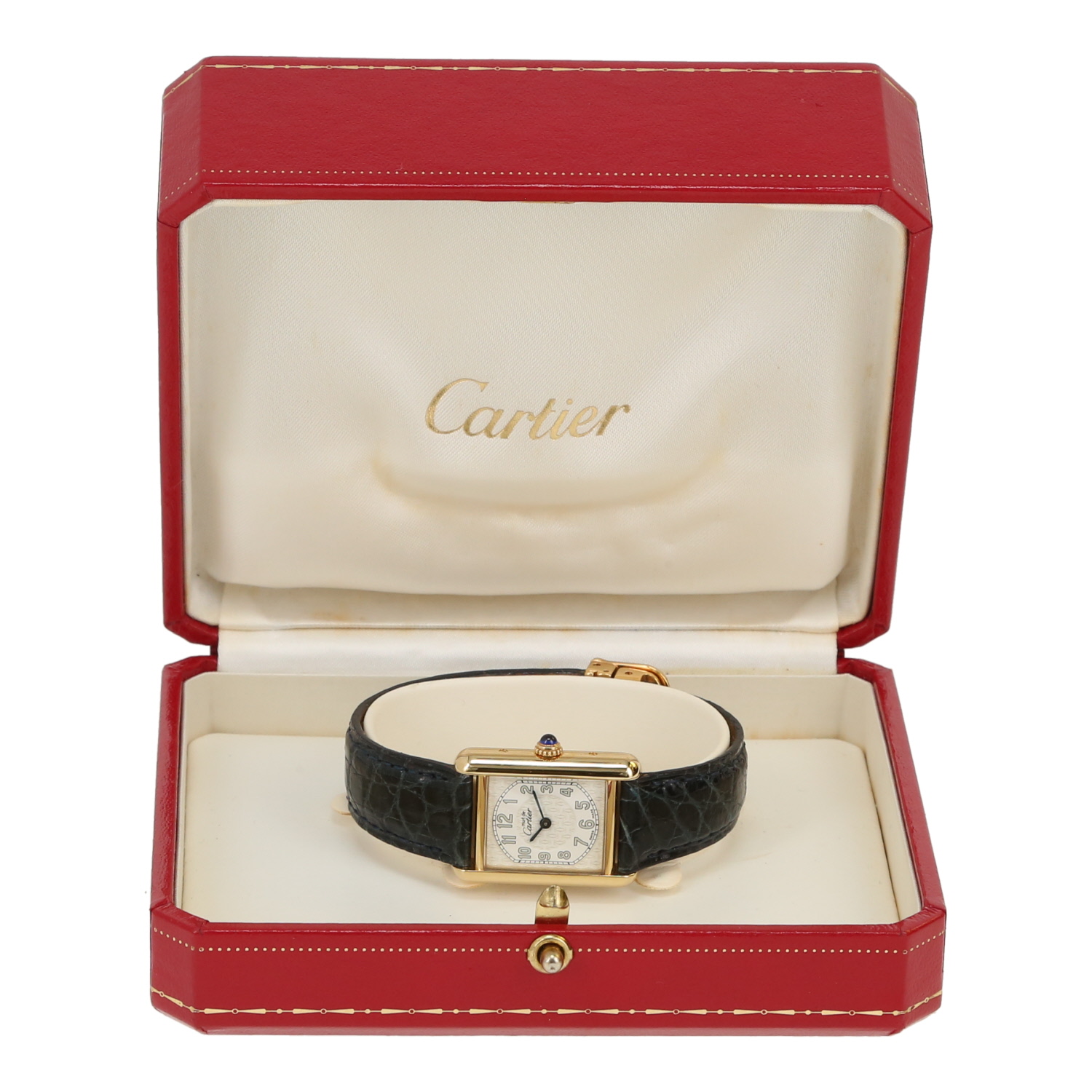 Cartier Tank Must  in vermeil Ref: Cartier - 2415  Circa 1990 - Detail D2