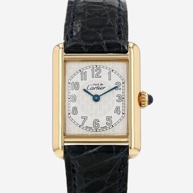 Reloj Cartier Tank Must de plata dorada Ref: Cartier - 2415  Circa 1990