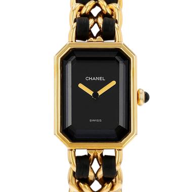 Montre Chanel Première taille M  en plaqué or Vers 1990