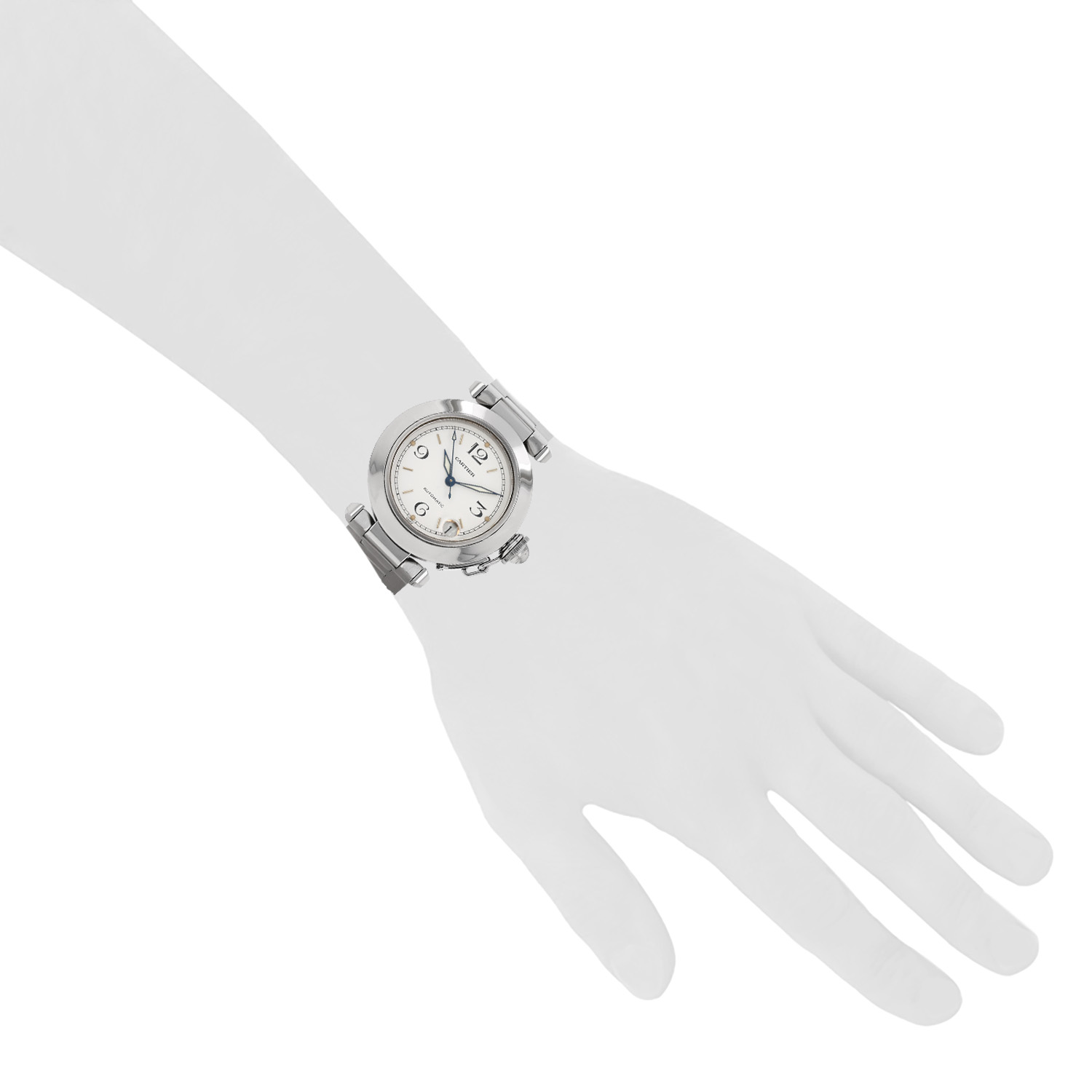 Montre Cartier Pasha C en acier Ref: Cartier - 2324  Vers 2000 - Detail D1