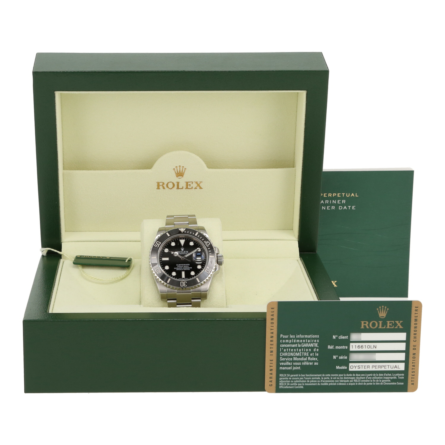 Montre Rolex Submariner Date en acier Ref: Rolex - 116610  Vers 2014