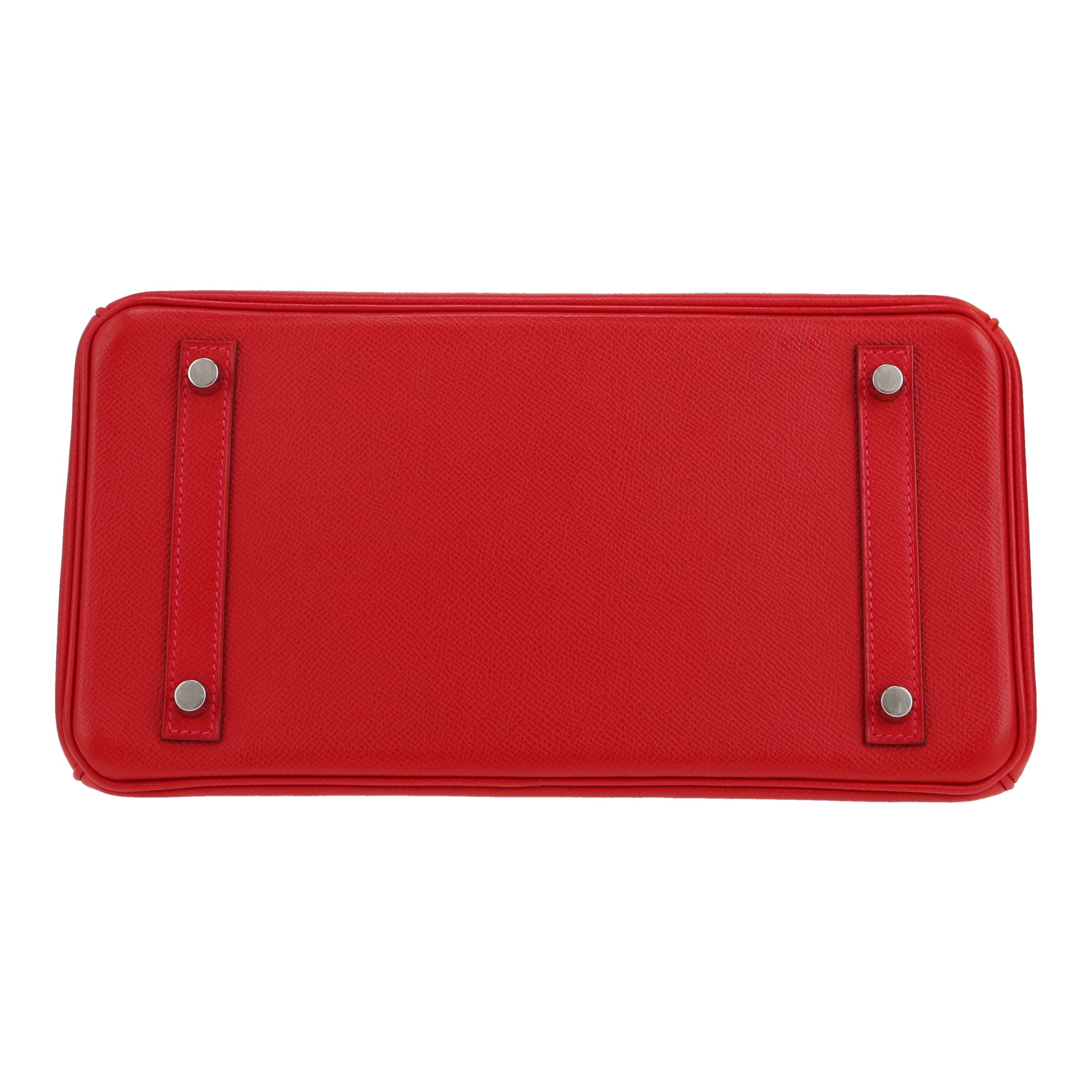 Borsa Hermès  Birkin 30 cm in pelle Epsom rossa - Detail D1